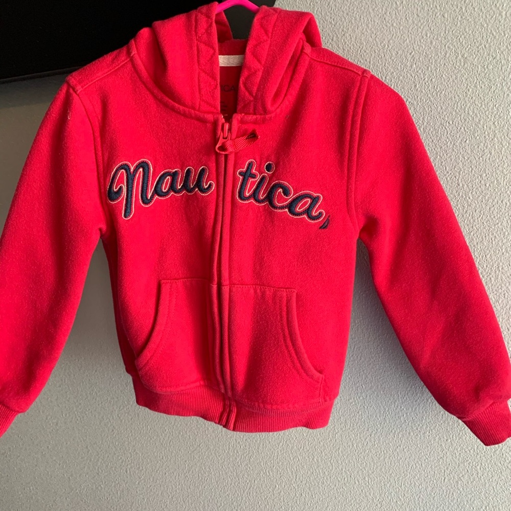 Girls Nautica pink sweater